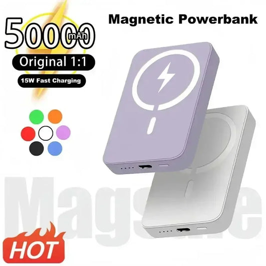 Batterie Externe 50,000mAh MagSafe - Charge Magnétique Rapide 20W